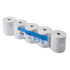 Thermorolle für Kassen 80x75mm, 1-lagig 44g/m2 BPA-frei - Weiß