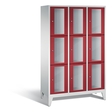 CP CLASSIC Fächerschrank, Fachhöhe 510 mm, mit Füßen, 9 Fächer, Breite 1200 mm Tür rubinrot