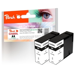 Peach Doppelpack XL-Tintenpatrone schwarz  kompatibel zu Canon PGI-2500, PGI-2500BK XL