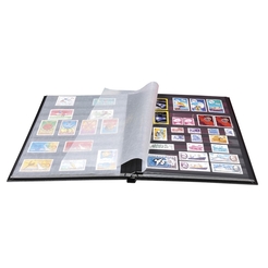 Briefmarken Einsteckalbum aus Halbleder, 48 Seiten, 22,5x30,5cm