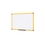 BI-OFFICE MA0215177 - Magnetisches Whiteboard Ultrabrite, 60x45 cm, lackierter Stahl, Weiß, Aluminiumrahmen, Gelb