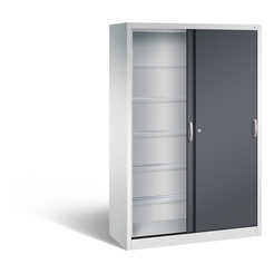 C+P Schiebetürenschrank  Acurado, H1950xB1200xT500mm Korpus: lichtgrau Türen: schwarzgrau