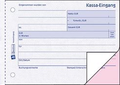 AVERY Zweckform Kassen-Eingang/1711, weiß+rosa, sd, DIN A6quer, Inh. 2x 40 Blatt