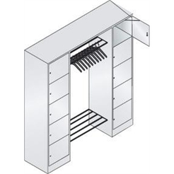 Garderobe offen 7035/50121850x810x500mm