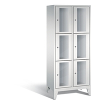 CP CLASSIC Fächerschrank, Fachhöhe 510 mm, mit Füßen, 6 Fächer, Breite 810 mm Tür lichtgrau