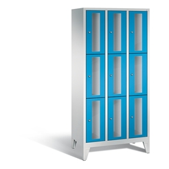 CP CLASSIC Fächerschrank, Fachhöhe 510 mm, mit Füßen, 9 Fächer, Breite 900 mm Tür lichtblau