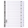 Bedruckte Register mit plastifizierten Taben, 15 Taben von 1 bis 15, DIN A4
