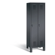 C+P Garderobenschrank Evolo, H1850xB610xT500mm, 2 Abteile Korpus: schwarzgrau Türen: schwarzgrau