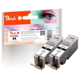Peach Doppelpack Tintenpatronen XL schwarz kompatibel zu Canon PGI-570XL bk