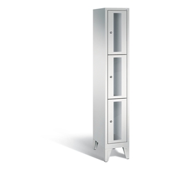 CP CLASSIC Fächerschrank, Fachhöhe 510 mm, mit Füßen, 3 Fächer, Breite 320 mm Tür lichtgrau