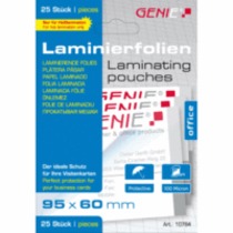 GENIE Laminiertaschen Visitenkartengröße /10784 95 x 60 mm 25 100 mic