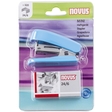 Novus® Minihefter + Klammern - 12 Blatt, hellblau