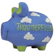 KCG Spardose Schwein "Traumerfüller" - Keramik, hellblau, mittel