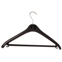 Unilux Klassik Kleiderbügel schwarz, Kunststoffbügel ABS, 360° drehbar
