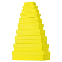 Stewo Geschenkkarton - 10 tlg., flach, gelb