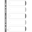 EXACOMPTA 1105E - Register numerisch bedruckt, weißer Karton 160g/qm, 5 Taben, 1-5, DIN A4