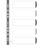 EXACOMPTA 1105E - Register numerisch bedruckt, weißer Karton 160g/qm, 5 Taben, 1-5, DIN A4
