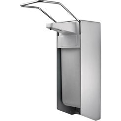 TEMDEX® Seifenspender, für Euroflasche 1.000 ml, Aluminium, 9,4 x 23 x 32 cm, silber