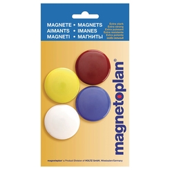 2 x Signalmagnete, Größe 40 mm, Inhalt 1 gelb, 1 rot, 1 blau, 1 weiß
