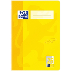 Oxford Touch Schulheft, L. 26, A4, 16 Bl. 90g / m² Optik Paper, gelb + flieder