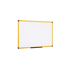 BI-OFFICE MA2115177 - Magnetisches Whiteboard Ultrabrite, 240x120 cm, lackierter Stahl, Weiß, Aluminiumrahmen, Gelb