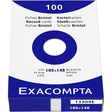 EXACOMPTA Karteikarte, blanko, A6, Karton, 205 g/m², weiß (100 Stück)