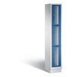 CP CLASSIC Fächerschrank, Fachhöhe 510 mm, mit Sockel, 3 Fächer, Breite 320 mm Tür enzianblau