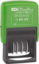 COLOP Printer S 260/L GREEN LINE EINGANG/127787, Kissen blau/rot, 24x45mm