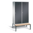 C+P Schwarz-Weiss-Spind Classic, H2090xB1190xT815mm