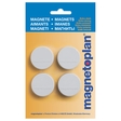 2 x Magnet Discofix Magnum, auf Blisterkarte, Farbe weiss