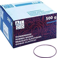 ALCO Gummiringe im Karton/740, rot, Ø 6,5cm, Inh. 500g