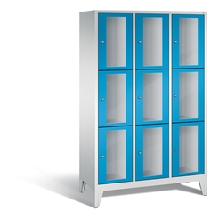 CP CLASSIC Fächerschrank, Fachhöhe 510 mm, mit Füßen, 9 Fächer, Breite 1200 mm Tür lichtblau