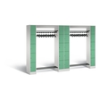 C+P Offene Garderobe Serie 8070, H1950xB2840xT480mm