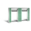 C+P Offene Garderobe Serie 8070, H1950xB2840xT480mm