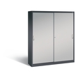C+P Schiebetürenschrank  Acurado, H1950xB1600xT400mm, Korpus: Schwarzgrau, Türen: Weißaluminium