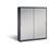 C+P Schiebetürenschrank  Acurado, H1950xB1600xT400mm, Korpus: Schwarzgrau, Türen: Weißaluminium