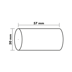 Thermorolle für Kartenzahlung 57x30mm, 1-lagig 55g/m2 phenolfrei - Weiß