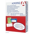 ACROPAQ Laminierfolien 100 x A8 100mic (Visitenkarte)