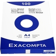EXACOMPTA Karteikarte, blanko, A4, Karton, 205 g/m², weiß (100 Stück)