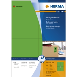 HERMA SPECIAL A4 Farbige Etiketten 100 Blatt / Packung