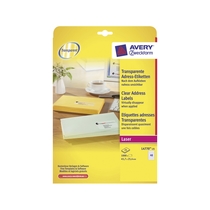 Avery Zweckform transparent Adress-Etiketten