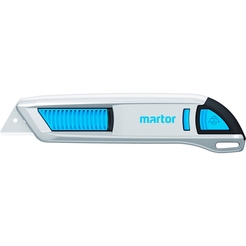 MARTOR® Sicherheitsmesser SECUNORM 500, Schnitttiefe: 17 mm, für: Rechts-/Linkshänder, aluminium/cyan