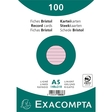 EXACOMPTA Karteikarte, liniert, A5, Karton, 205 g/m², rosa (100 Stück)