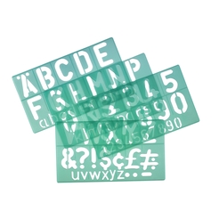 LINEX 8550, Schriftschablone, Standard,  Schrifthöhe 50 mm, Ziffern Symbole, 4 Stück