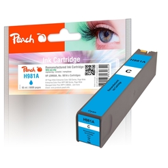 Peach Tintenpatrone cyan kompatibel zu HP No. 981A, J3M68A