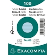EXACOMPTA Karteikarte, liniert, A7, Karton, 205 g/m², blau (100 Stück)