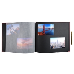Schraubfotoalbum LIFE mit 40 Seiten schwarz, in Format 37x29cm.