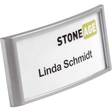 Durable Namensschild CLASSIC mit Magnet - 34 x 74 mm, silber