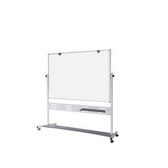 Bi-silque Whiteboard EVOLUTION DREHBOARD/QR5204GR 120x90cm mobil weiß / grau