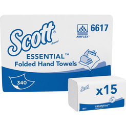 Scott Papierhandtuch Essential 6617 Interfold 1lg 21x20cm 15x340Bl.